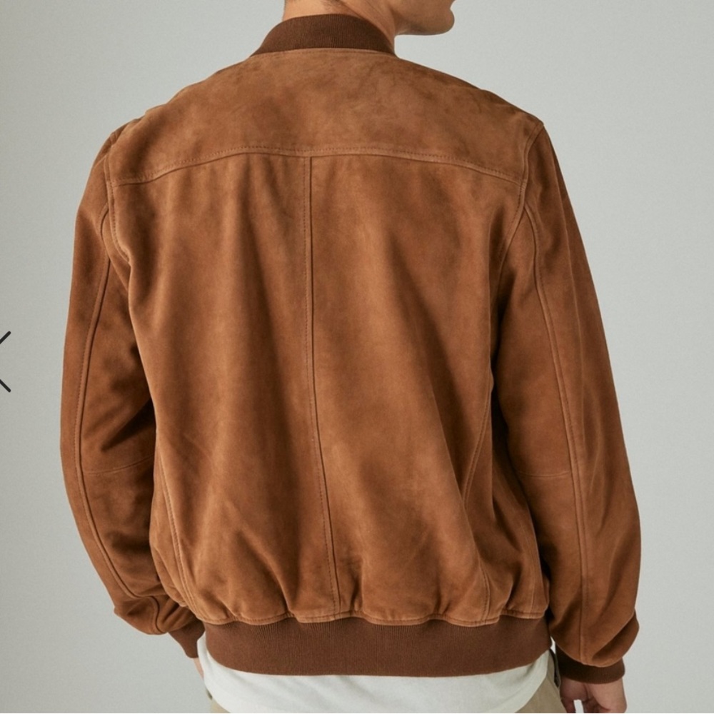 Lucky Brand Suede Bomber Jacket